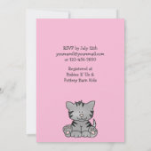 Cute Kitten Baby Girl Shower Invitation (Dos)
