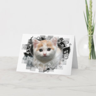 Cute Kitten Blank Wenskaart Kaart