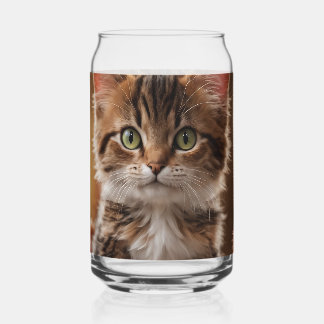 Cute Kitten Blikvorm Glas