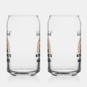 Cute Kitten Boho Rainbow "Introverted" Graphic Blikvorm Glas (Rechts)