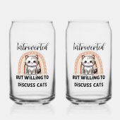 Cute Kitten Boho Rainbow "Introverted" Graphic Blikvorm Glas (Achterkant)