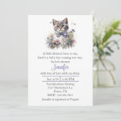 Cute Kitten Boys Baby shower Invitation (Debout devant)