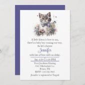 Cute Kitten Boys Baby shower Invitation (Devant / Derrière)