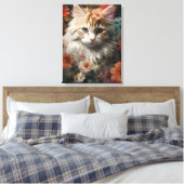 Cute kitten canvas afdruk (Insitu (Slaapkamer))