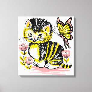 Cute Kitten Canvas Afdruk