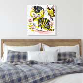 Cute Kitten Canvas Afdruk (Insitu (Slaapkamer))