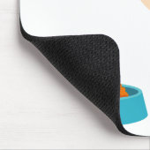 Cute Kitten Cartoon Oranje Tabby Cat Muismat (Hoek)