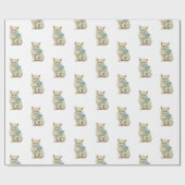  Cute Kitten Cat Cadeaupapier (Vlak)