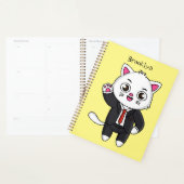 Cute kitten cat in business suit cartoon (Devant avec enveloppe)