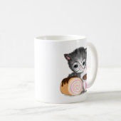Cute Kitten Coffee Sweet Cake Mug (Devant droit)