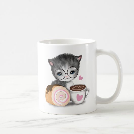 Cute Kitten Coffee Sweet Cake Mug (Droite)