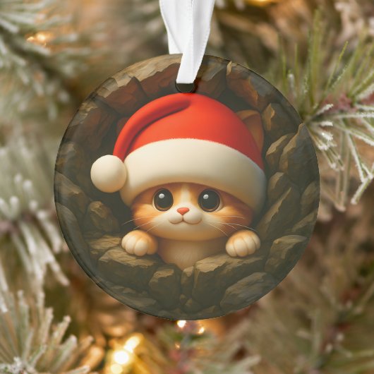 Cute Kitten Double-Sided Holiday  Ornament (Boom)