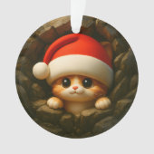 Cute Kitten Double-Sided Holiday  Ornament (voorkant)