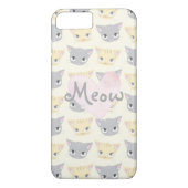 Cute Kitten Face Motif Meow Coque (Dos)