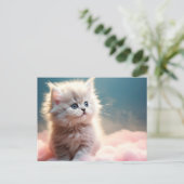 Cute kitten  feestdagenkaart (Staand voorkant)