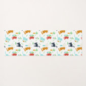 Cute Kitten Greenery Adventure Yogamat (Achterkant (horizontaal))