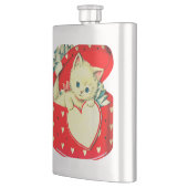 Cute Kitten Heart  Cat Retro Kat Flacon (Links)