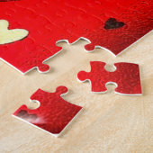 Cute Kitten Heart  Cat Retro Kat Legpuzzel (Zijkant)