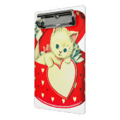 Cute Kitten Heart  Cat Retro Kat Mini Klembord (Angled2)