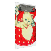 Cute Kitten Heart  Cat Retro Kat Mini Klembord (Schuin)