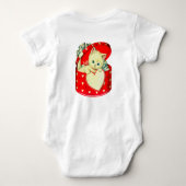 Cute Kitten Heart Cat Retro Kat Romper (Achterkant)