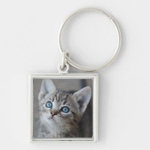 Cute Kitten in de tuin Sleutelhanger