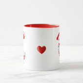 Cute Kitten in Red & White Hammock Mok (Midden)