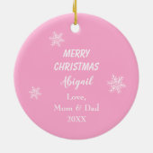 Cute Kitten in Wreath Keramisch Ornament (Achterkant)