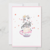 Cute kitten Invitation fête d'anniversaire (Dos)