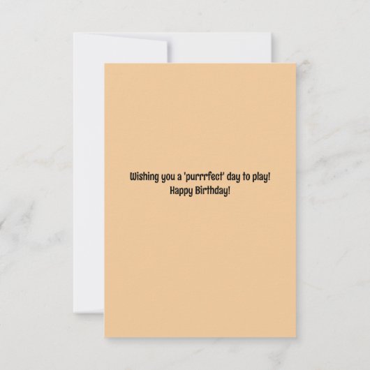 Cute Kitten Jouer Amusant Carte Appartement Annive (Dos)