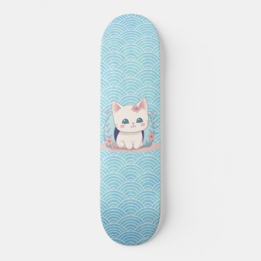 Cute Kitten Kawaii Skateboard (Voorkant)