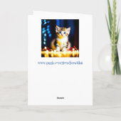 Cute Kitten Kerstmis Kaart (Achterkant)