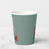 Cute kitten koffiefoto mok groene moderne papieren bekers (Links)