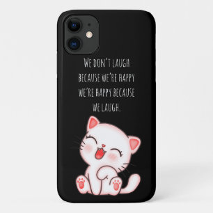 Cute Kitten Laughing iPhone 11 Hoesje