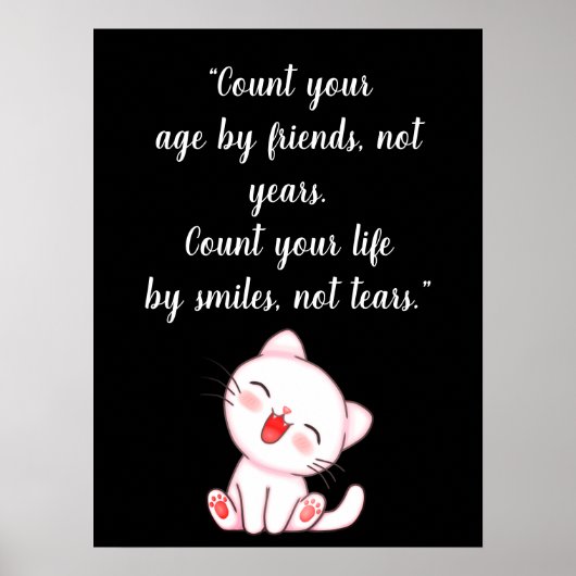 Cute Kitten Laughing Poster (Voorkant)