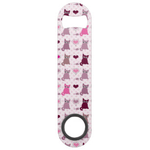 Cute kitten meisjespatroon speed flessenopener