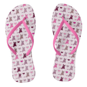 Cute kitten meisjespatroon teenslippers