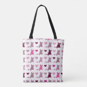 Cute kitten meisjespatroon tote bag (Achterkant)