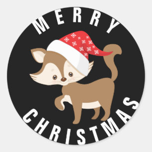 Cute Kitten met Santa Hat/Kerst sticker