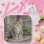 Cute Kitten Papieren Bordje (Feest)