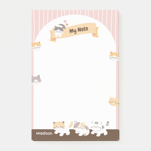 Cute Kitten Post-it® Notes (Voorkant)