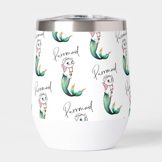 Cute Kitten Purrmaid - Fun Mermaid Design de chat (Avant)