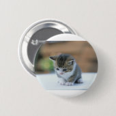 Cute Kitten Ronde Button 5,7 Cm (Voorkant /achterkant)