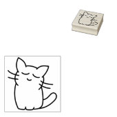 Cute Kitten Rubberstempel (Gestempeld)