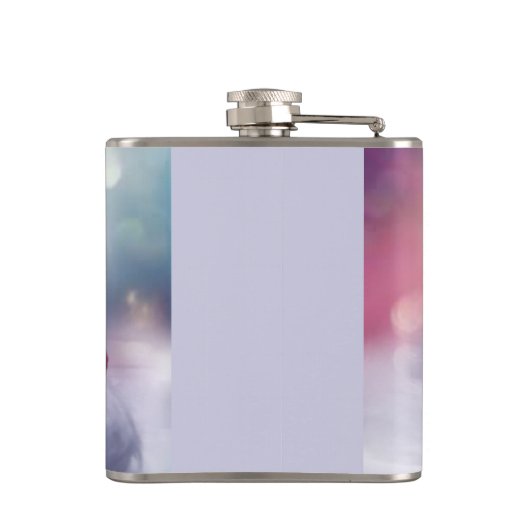 Cute Kitten rust op een kerstman met kerstmis Heupfles (Achterkant)