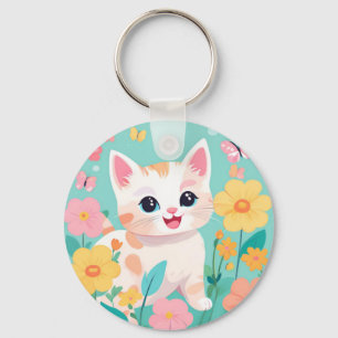 Cute Kitten Sleutelhanger