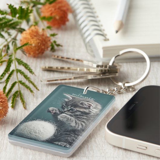 Cute Kitten Sleutelhanger (Voorkant Rechts)