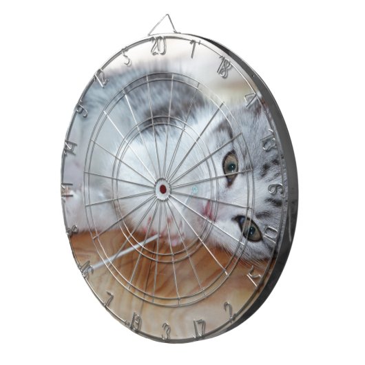 Cute Kitten spelen met string Dartbord (Voorkant Rechts)