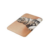 Cute Kitten Sprawout Badmat (Gekanteld)