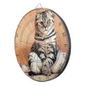 Cute Kitten Sprawout Dartbord (Voorkant Rechts)